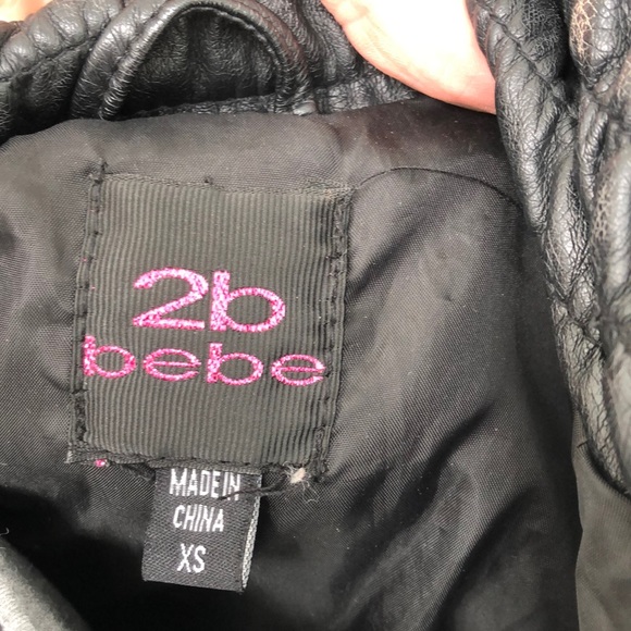 2B Bebe faux leather cropped jacket - Picture 6 of 6